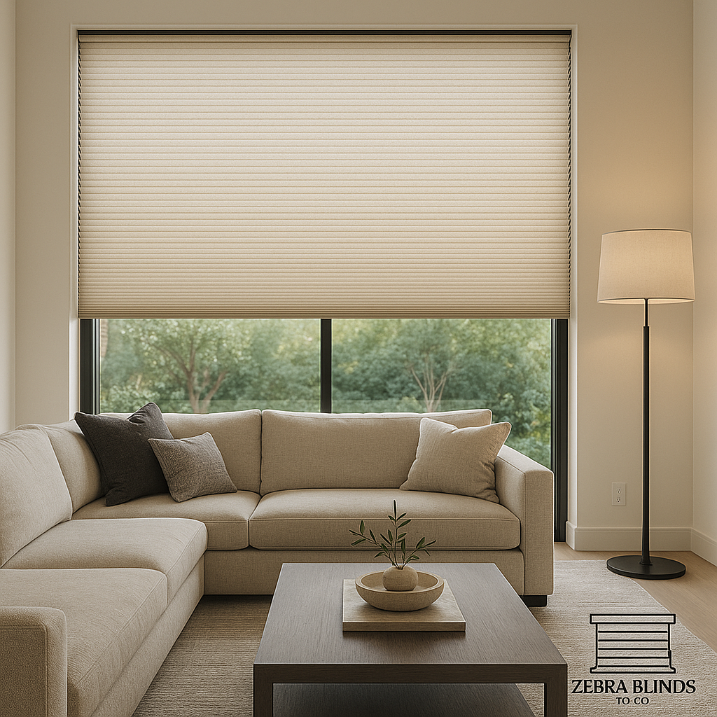 Okno z roletą zewnętrzną kontra bez osłony Porównanie dwóch okien jedno z opuszczoną roletą zewnętrzną drugie bez w upalny dzień